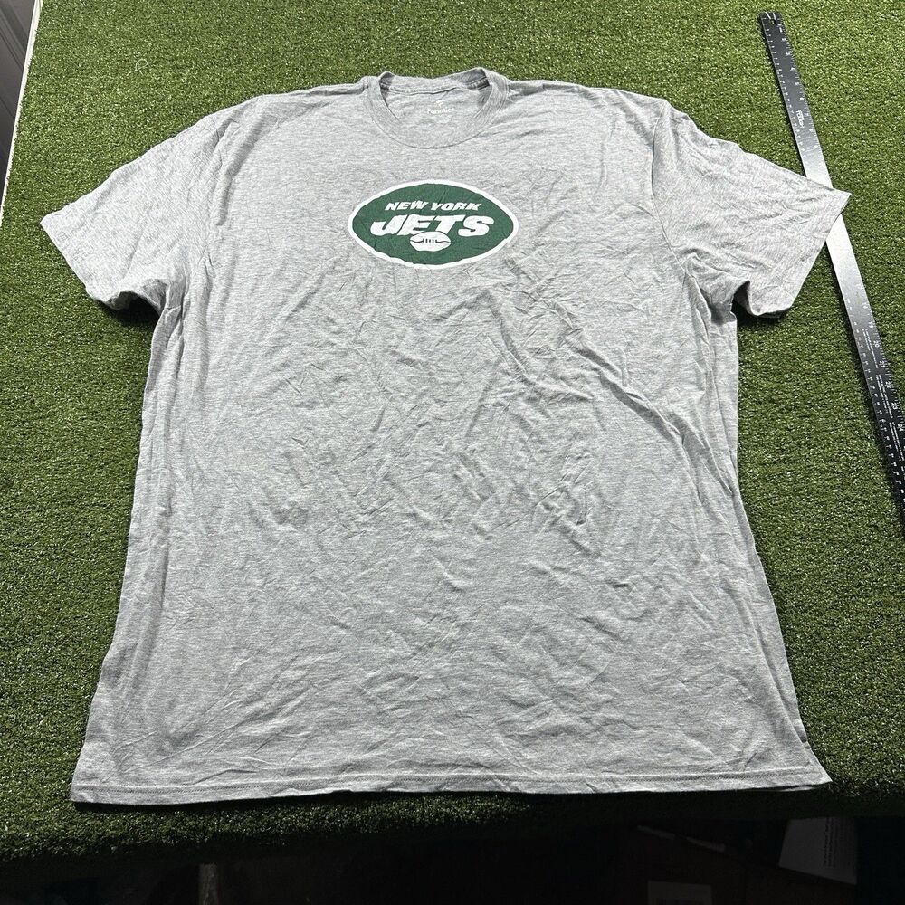 New York Jets Fanatics 4XL Gray Logo T-Shirt NWOT NFL
